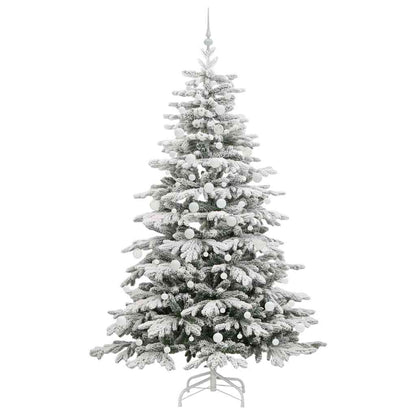 Artificial Hinged Christmas Tree White 210 cm PE and PVC