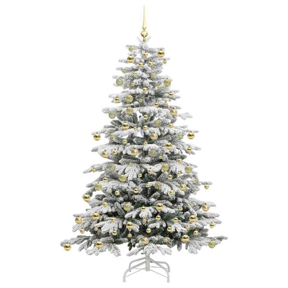 Artificial Hinged Christmas Tree White 210 cm PE and PVC