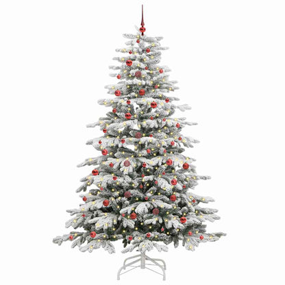 Artificial Hinged Christmas Tree White 240 cm PE and PVC
