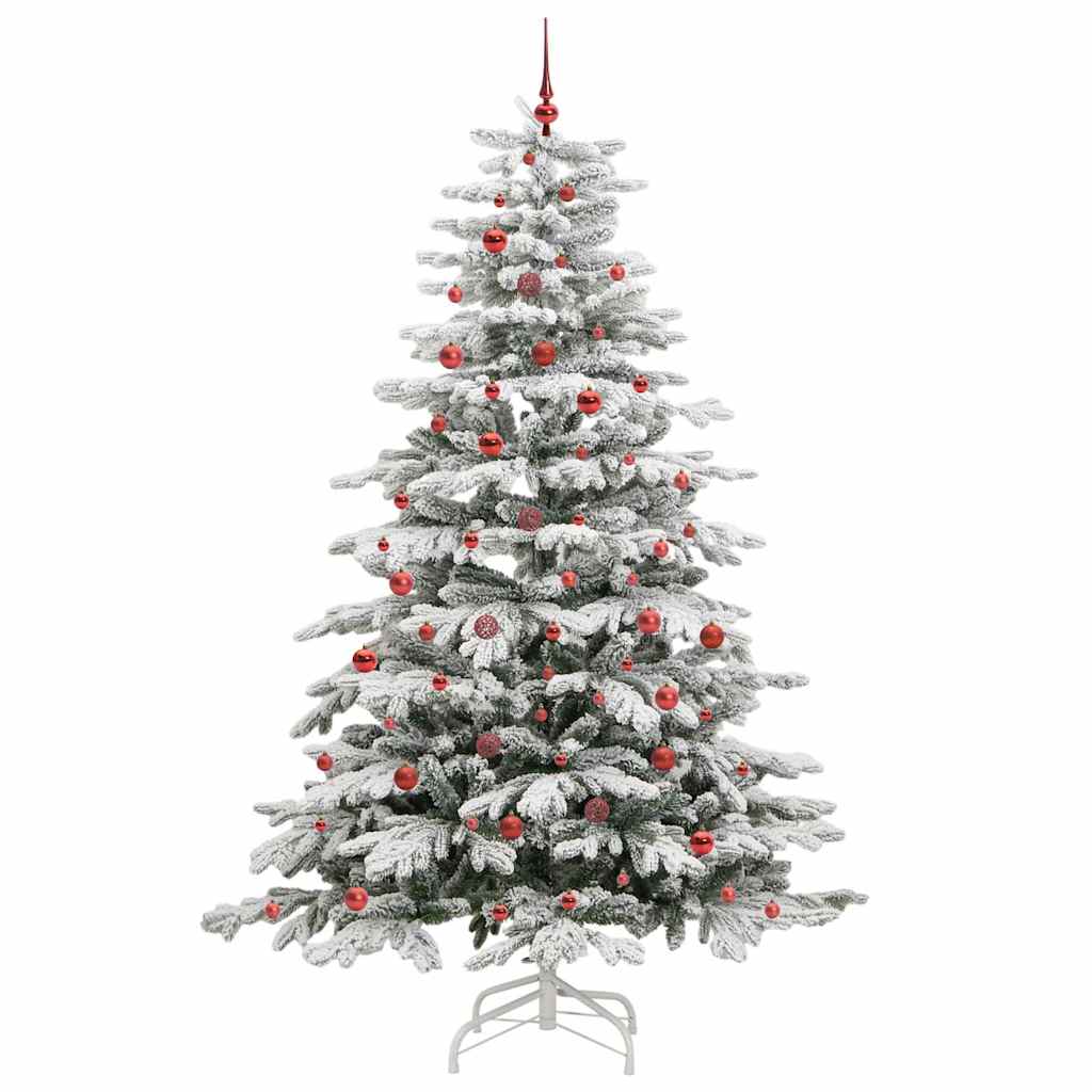 Artificial Hinged Christmas Tree White 240 cm PE and PVC