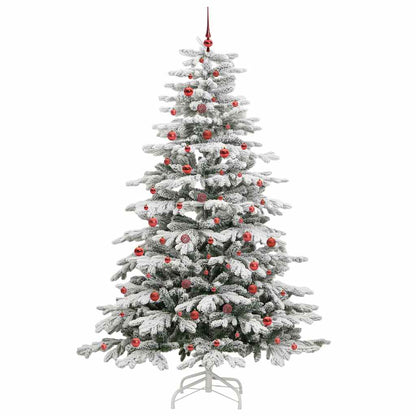 Artificial Hinged Christmas Tree White 240 cm PE and PVC