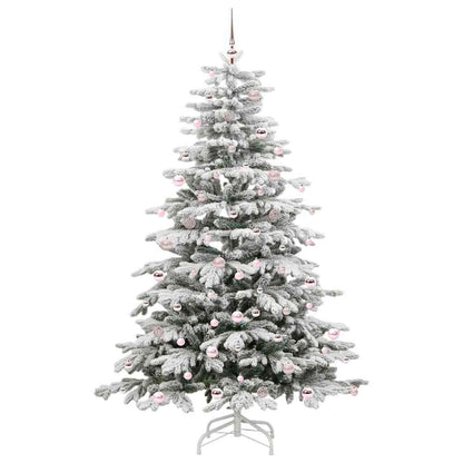 Artificial Hinged Christmas Tree White 240 cm PE and PVC