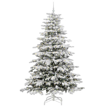 Artificial Hinged Christmas Tree White 240 cm PE and PVC