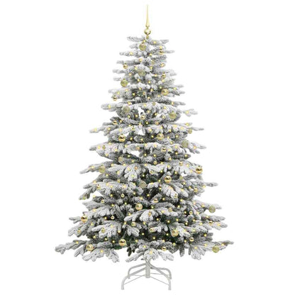 Artificial Hinged Christmas Tree White 240 cm PE and PVC