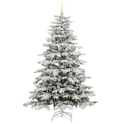 Artificial Hinged Christmas Tree White 240 cm PE and PVC