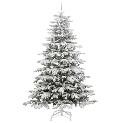 Artificial Hinged Christmas Tree White 240 cm PE and PVC