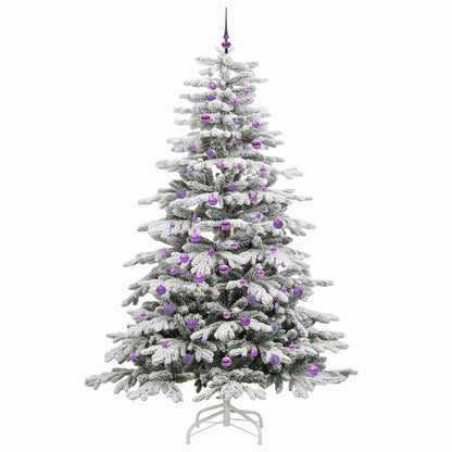Artificial Hinged Christmas Tree White 240 cm PE and PVC