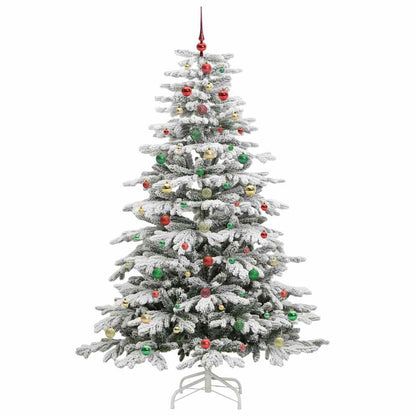 Artificial Hinged Christmas Tree White 240 cm PE and PVC