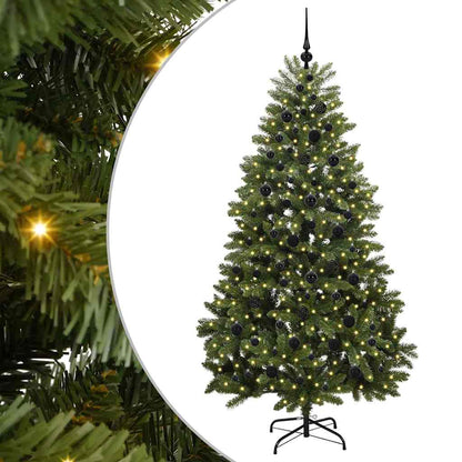 Artificial Christmas Tree Green 210 cm PVC and Metal