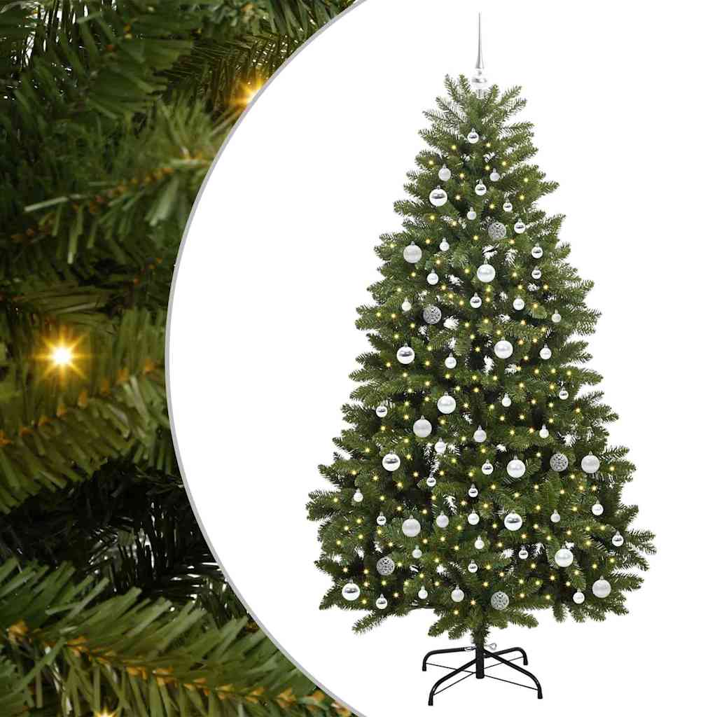 Artificial Christmas Tree Green 210 cm PVC and Metal