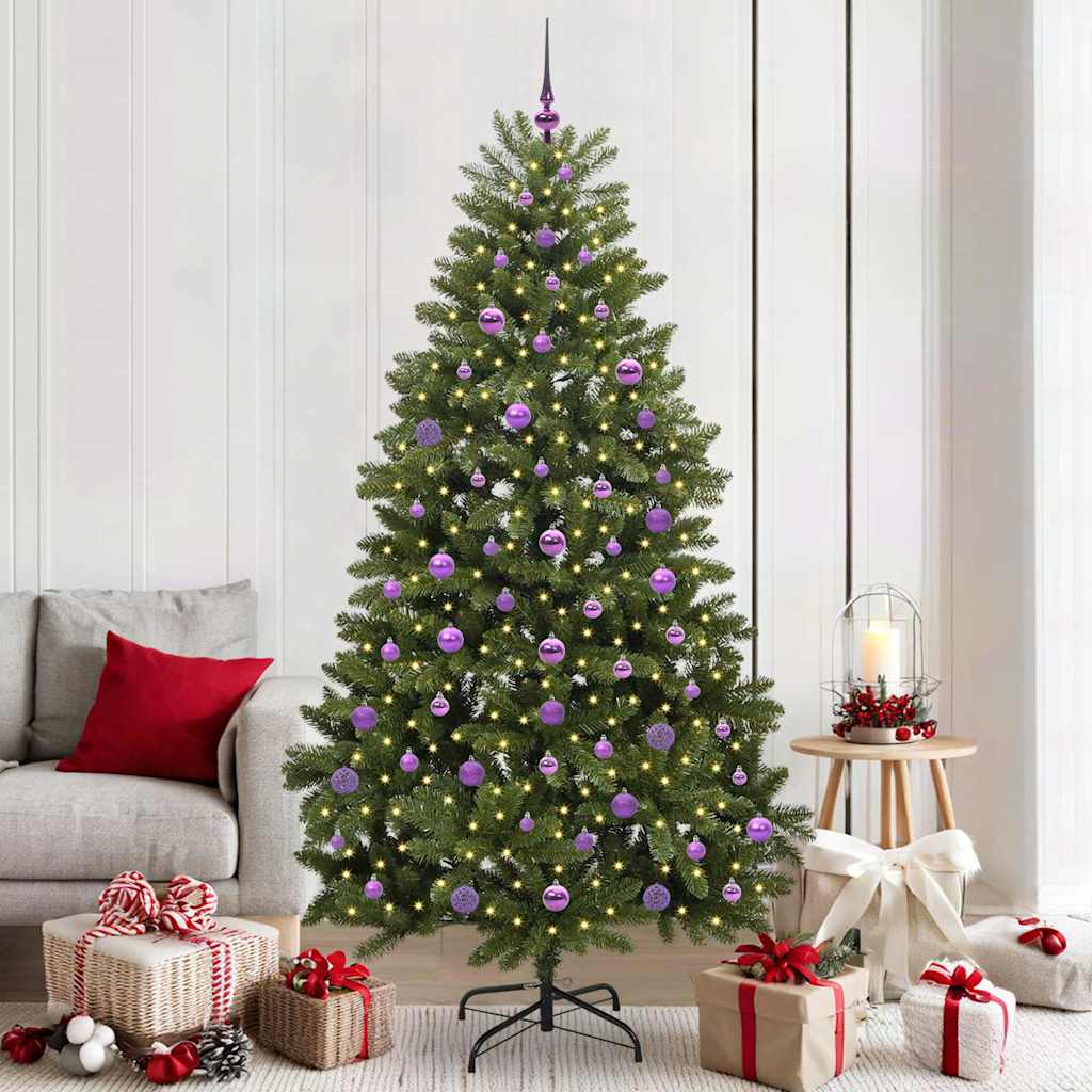 Artificial Christmas Tree Green 210 cm PVC and Metal