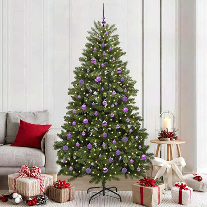 Artificial Christmas Tree Green 210 cm PVC and Metal