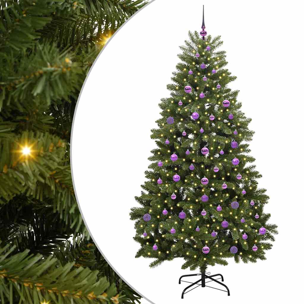 Artificial Christmas Tree Green 210 cm PVC and Metal
