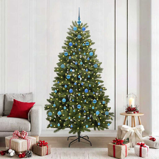 Artificial Christmas Tree Green 210 cm PVC and Metal