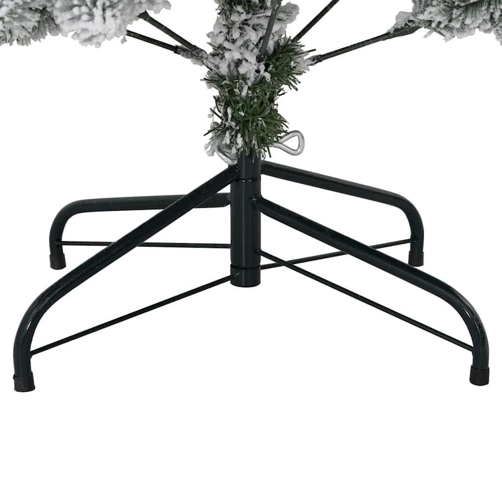 Artificial Christmas Tree Green and White 150 cm PVC and Metal