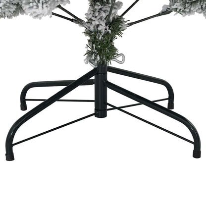 Artificial Christmas Tree Green and White 150 cm PVC and Metal