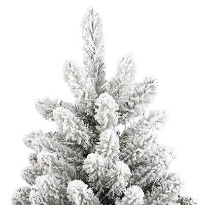 Artificial Christmas Tree Green and White 180 cm PVC and Metal