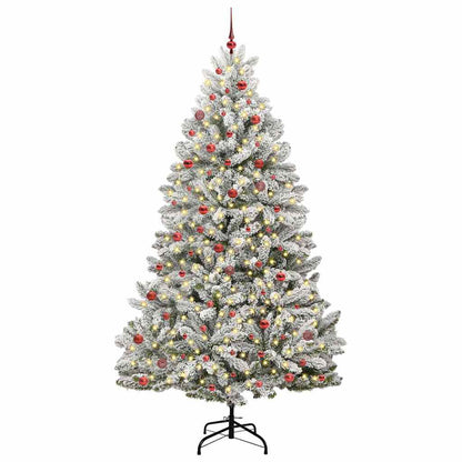 Artificial Christmas Tree Green and White 270 cm PVC and Metal