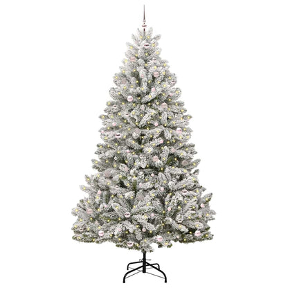 Artificial Christmas Tree Green and White 270 cm PVC and Metal