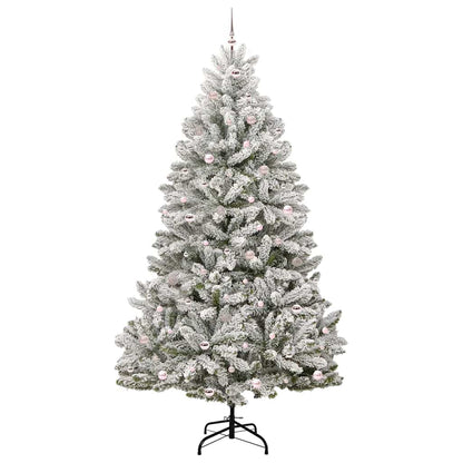 Artificial Christmas Tree Green and White 270 cm PVC and Metal