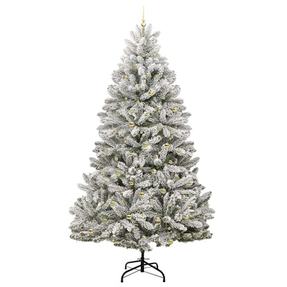 Artificial Christmas Tree Green and White 270 cm PVC and Metal