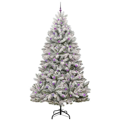 Artificial Christmas Tree Green and White 270 cm PVC and Metal