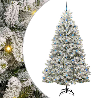 Artificial Christmas Tree Green and White 270 cm PVC and Metal