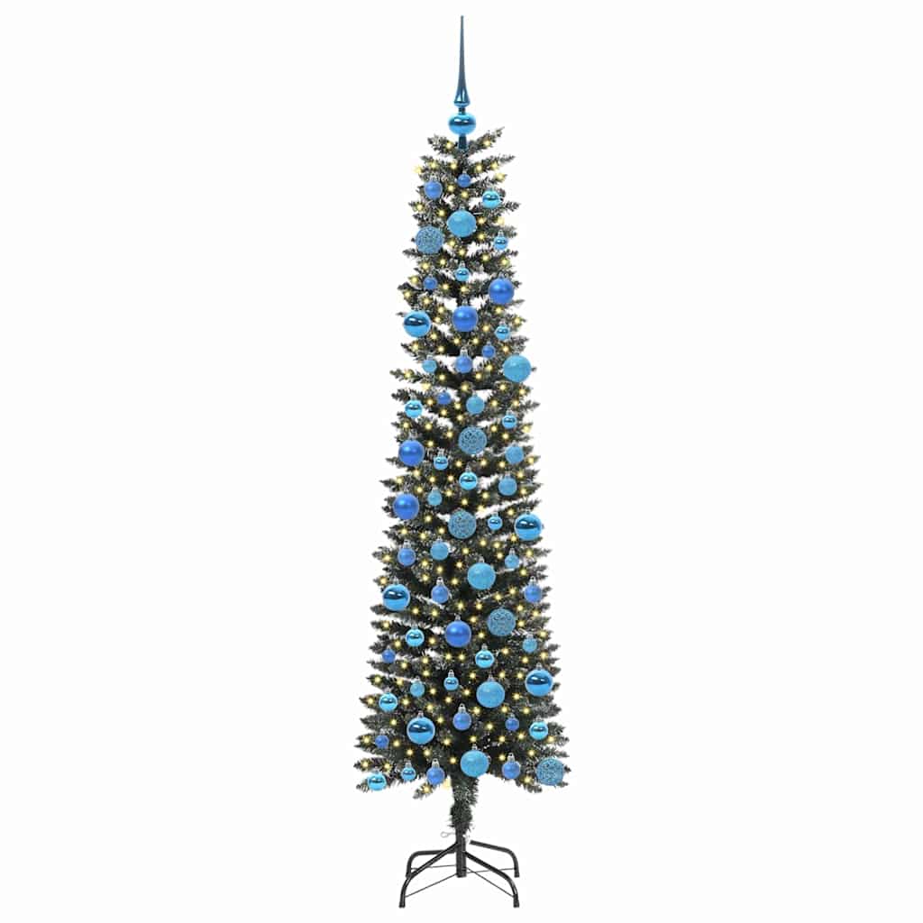 Artificial Christmas Tree with 300 LEDs with Stand Green 180 cm