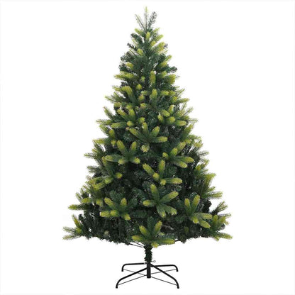 Artificial Hinged Christmas Tree 150 LEDs Green 120 cm