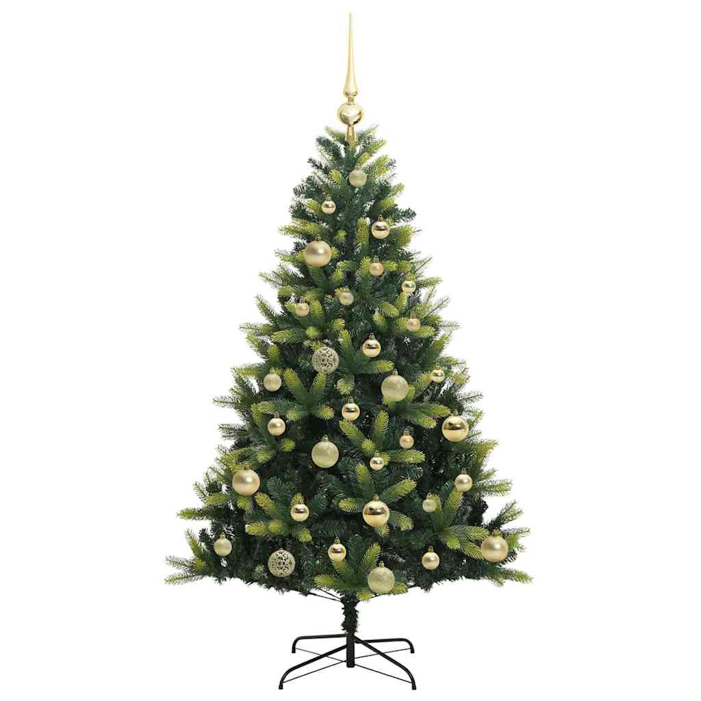 Artificial Hinged Christmas Tree 150 LEDs Green 120 cm