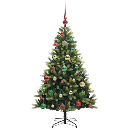 Artificial Hinged Christmas Tree 150 LEDs Green 120 cm