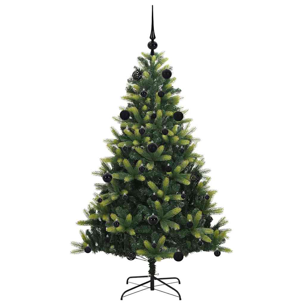 Artificial Hinged Christmas Tree 150 LEDs Green 150 cm