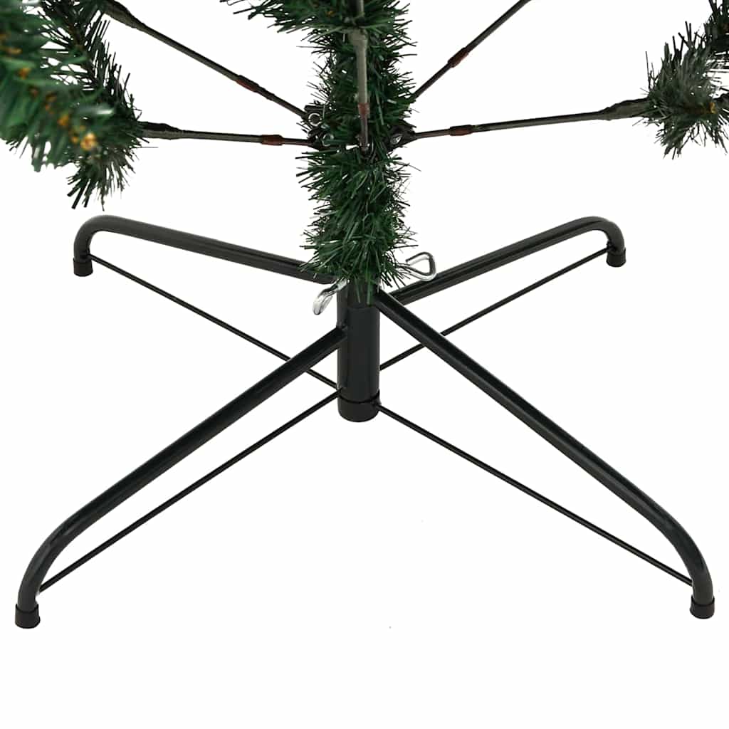 Artificial Hinged Christmas Tree 300 LEDs Green 240 cm