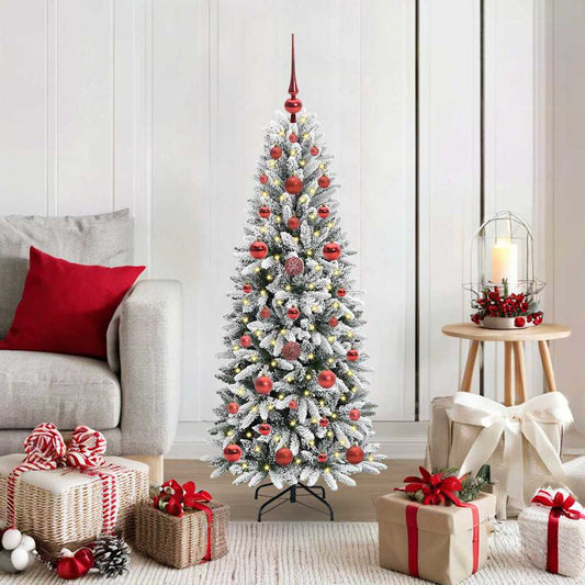 Artificial Christmas Tree with 150 LEDs White 53 x 53 x 120 cm