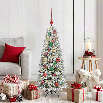 Artificial Christmas Tree with 150 LEDs White 53 x 53 x 120 cm