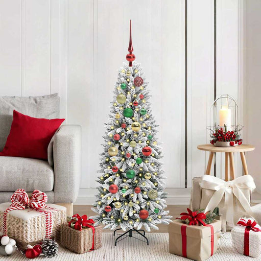 Artificial Christmas Tree with 150 LEDs White 53 x 53 x 120 cm