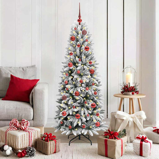 Artificial Christmas Tree with 150 LEDs White 63 x 63 x 150 cm