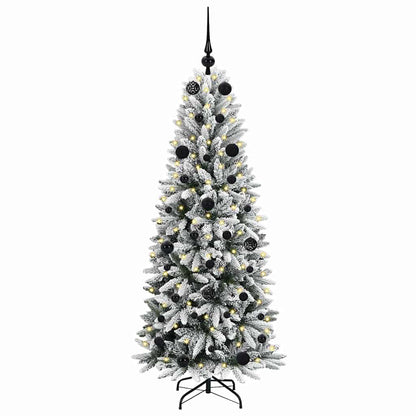 Artificial Christmas Tree with 150 LEDs White 63 x 63 x 150 cm