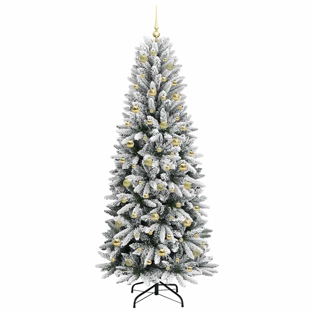 Artificial Christmas Tree with 300 LEDs with Stand White 210 cm