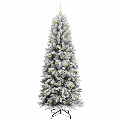 Artificial Christmas Tree with 300 LEDs with Stand White 210 cm
