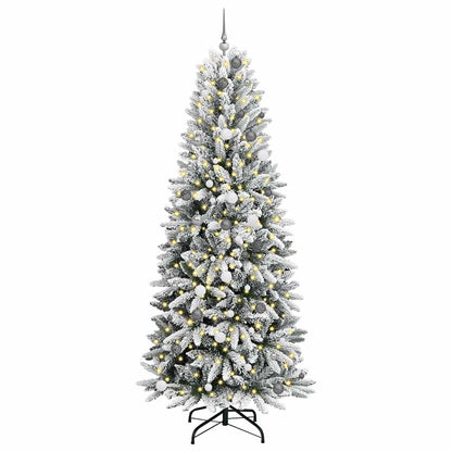 Artificial Christmas Tree with 300 LEDs White 93 x 93 x 240 cm