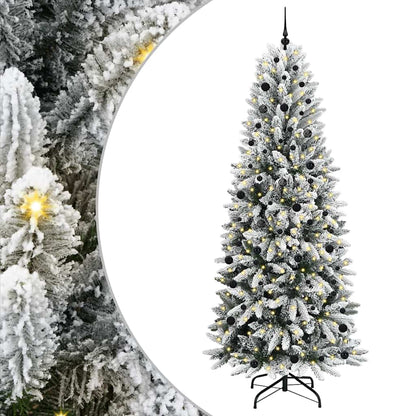 Artificial Christmas Tree with 300 LEDs White 93 x 93 x 240 cm