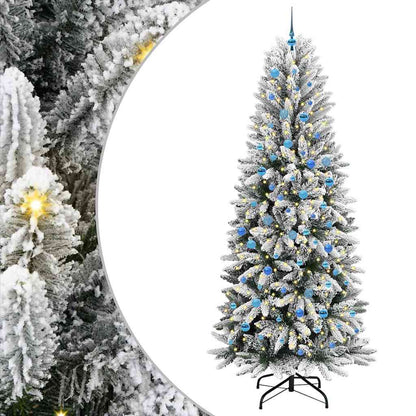 Artificial Christmas Tree with 300 LEDs with Stand White 240 cm