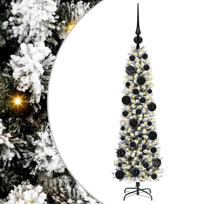 Artificial Christmas Tree with 150 LEDs Green and white 120 cm