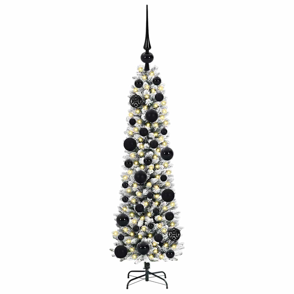 Artificial Christmas Tree with 150 LEDs Green and white 120 cm