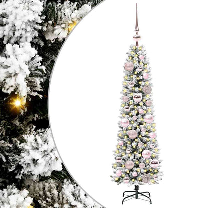 Artificial Christmas Tree with 150 LEDs Green and white 120 cm