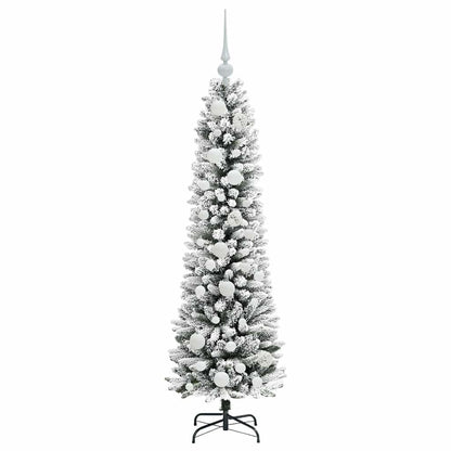 Artificial Christmas Tree with 150 LEDs Green and white 120 cm