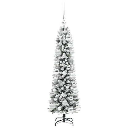 Artificial Christmas Tree with 150 LEDs Green and white 120 cm