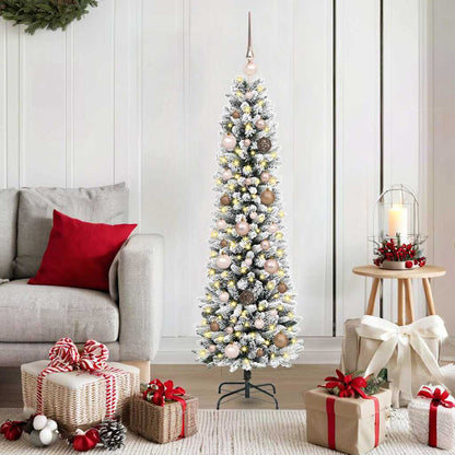Artificial Christmas Tree with 150 LEDs with Stand White 150 cm