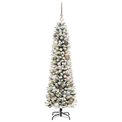 Artificial Christmas Tree with 150 LEDs with Stand White 150 cm